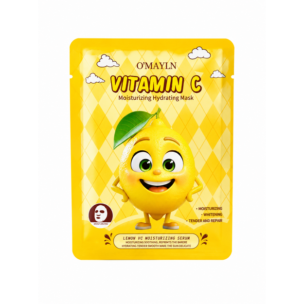 Lakštinė veido kaukė su vitaminu C