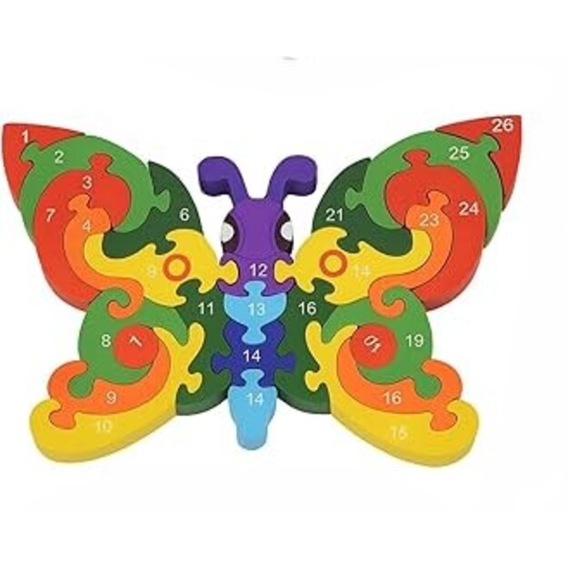 Medinė dėlionė ,,Drugelis"